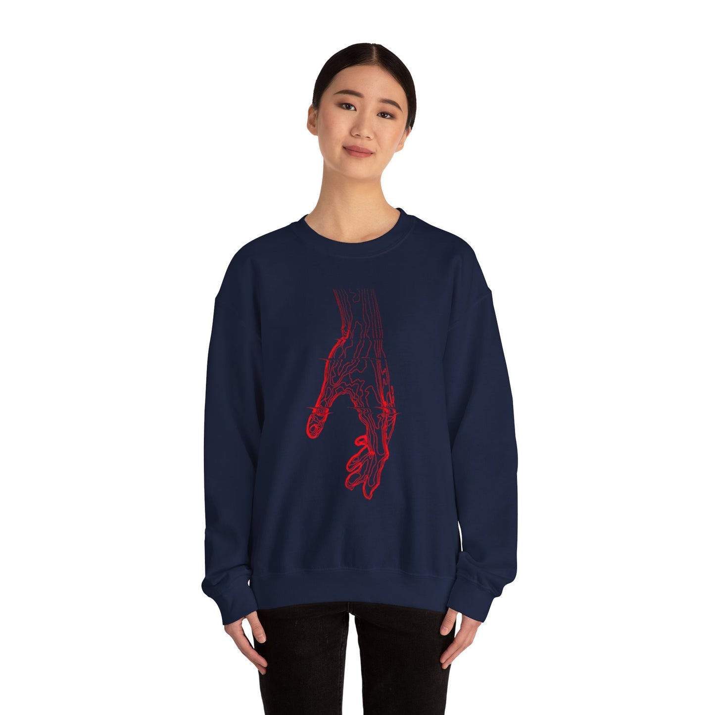 Anatomical Hand Crewneck Sweatshirt- Art Medical Illustration