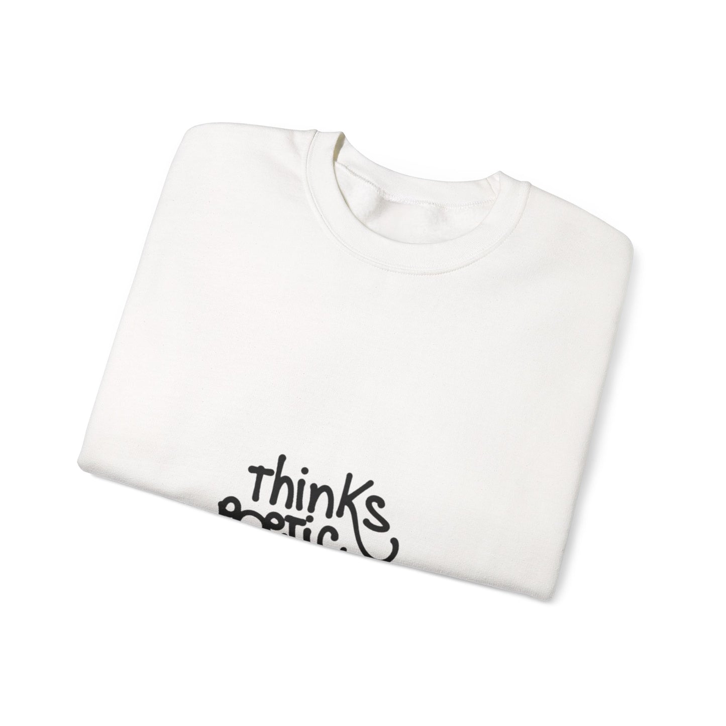 Crewneck Sweatshirt- Minimal Script Front & Dark Silhouette Back