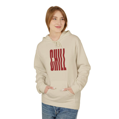 Chill Distorted Text Hoodie- Minimal Graphic Streetwear Pullover
