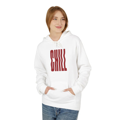 Chill Distorted Text Hoodie- Minimal Graphic Streetwear Pullover