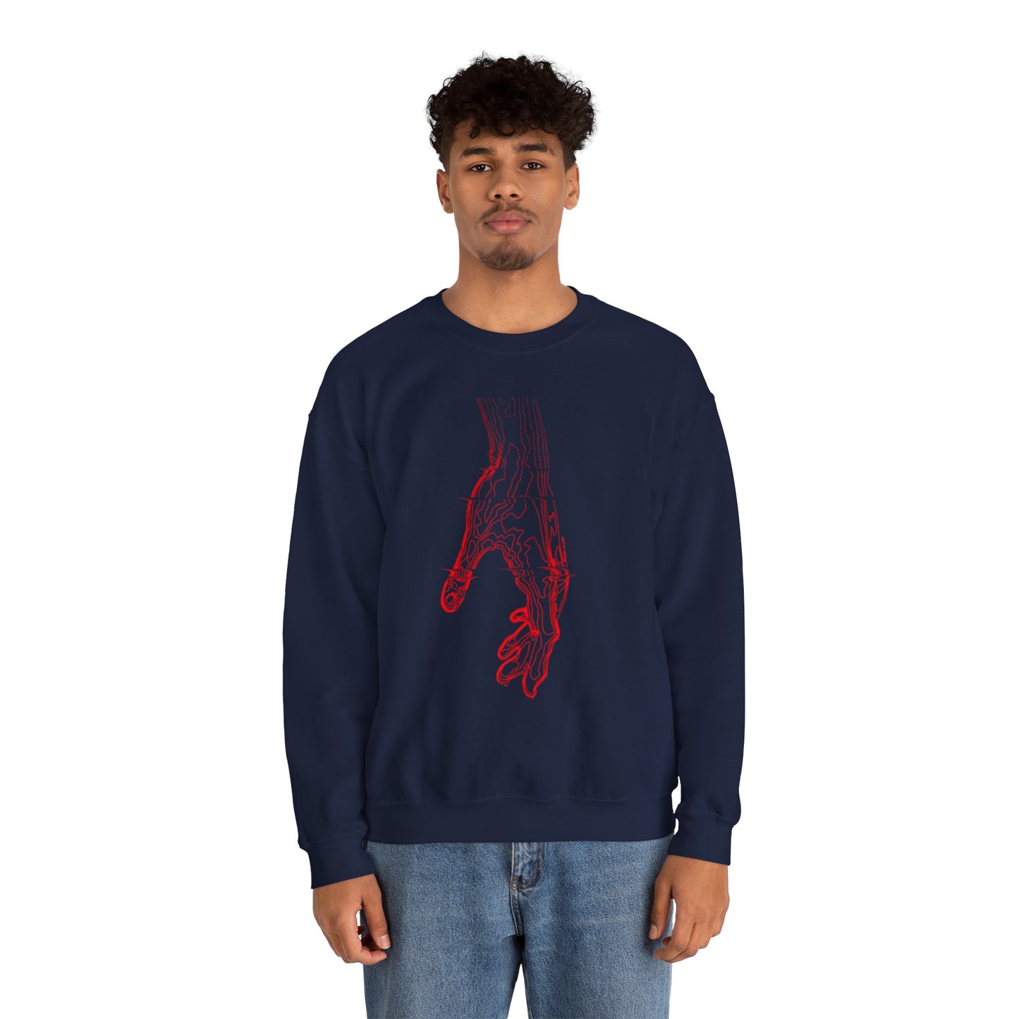Anatomical Hand Crewneck Sweatshirt- Art Medical Illustration