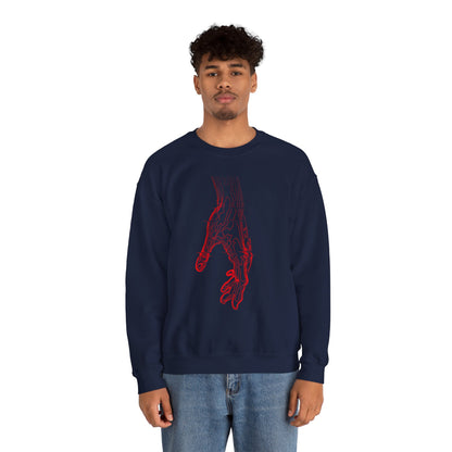 Anatomical Hand Crewneck Sweatshirt- Art Medical Illustration