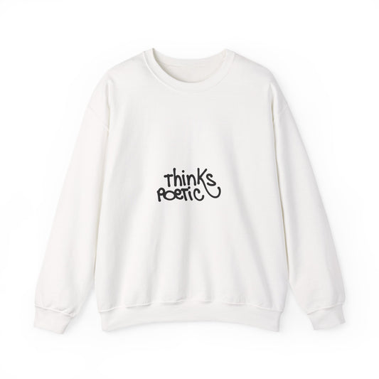 Crewneck Sweatshirt- Minimal Script Front & Dark Silhouette Back