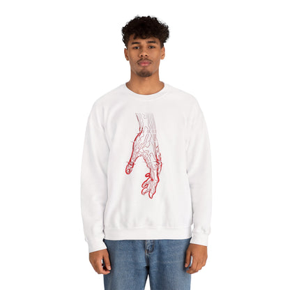 Anatomical Hand Crewneck Sweatshirt- Art Medical Illustration