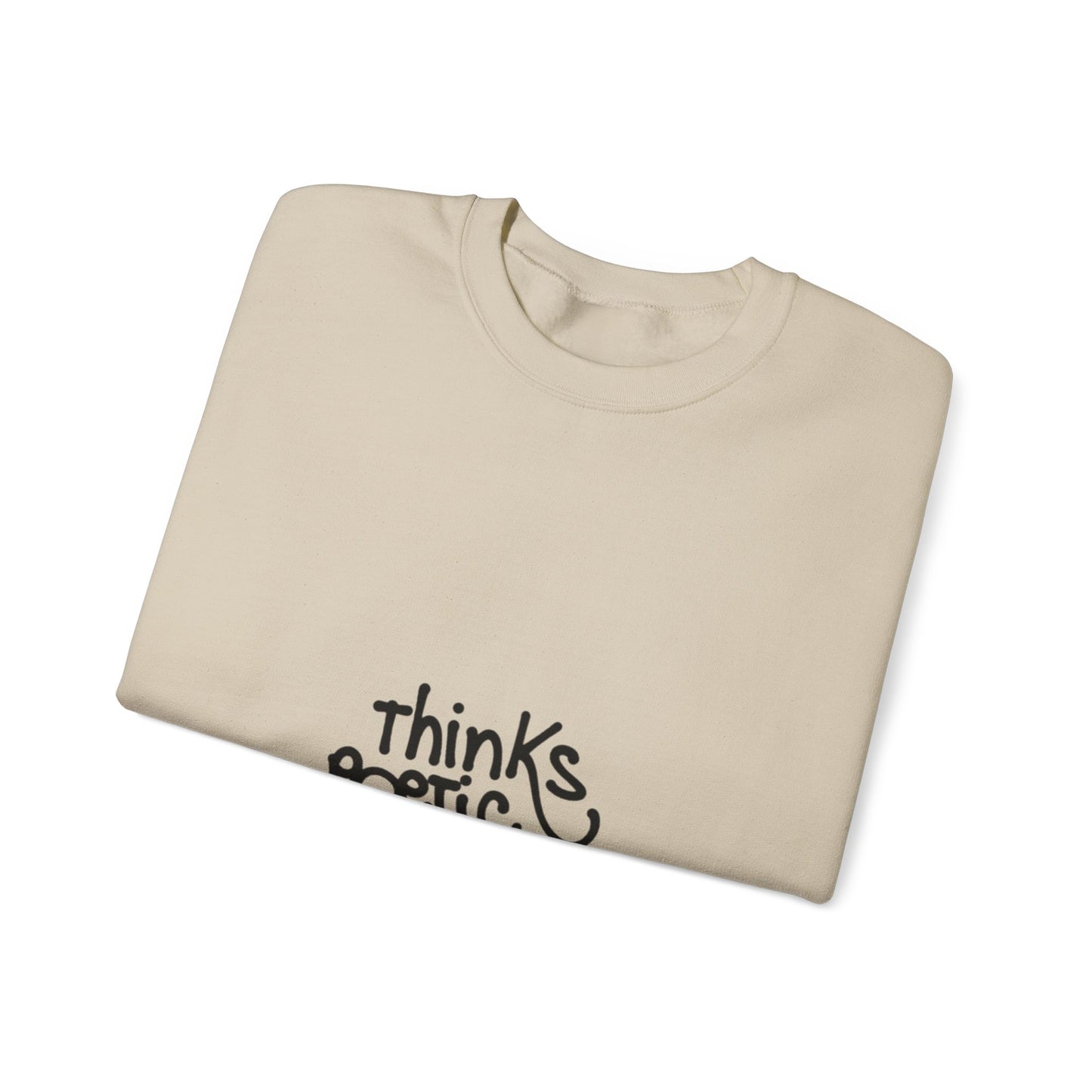 Crewneck Sweatshirt- Minimal Script Front & Dark Silhouette Back