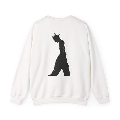 Crewneck Sweatshirt- Minimal Script Front & Dark Silhouette Back