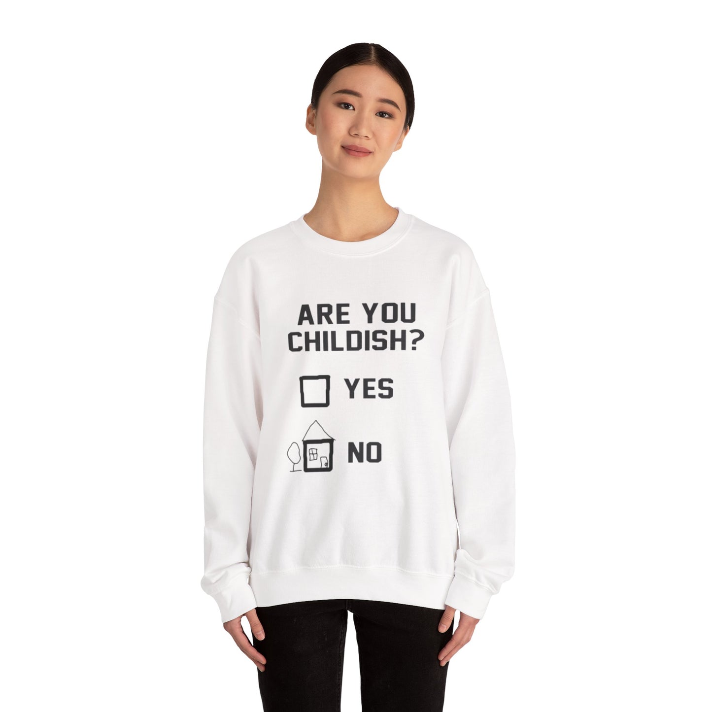 Childish? Funny Checklist Crewneck Sweatshirt