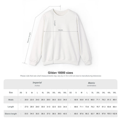 Crewneck Sweatshirt- Minimal Script Front & Dark Silhouette Back