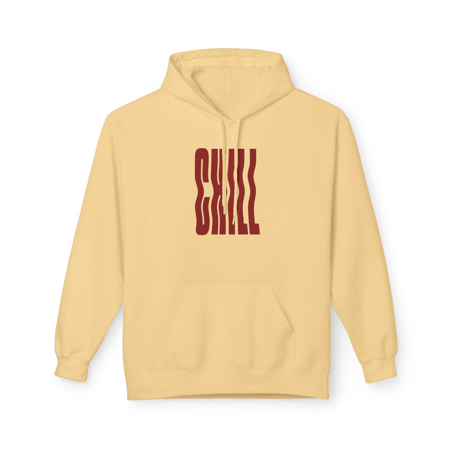 Chill Distorted Text Hoodie- Minimal Graphic Streetwear Pullover
