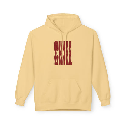 Chill Distorted Text Hoodie- Minimal Graphic Streetwear Pullover