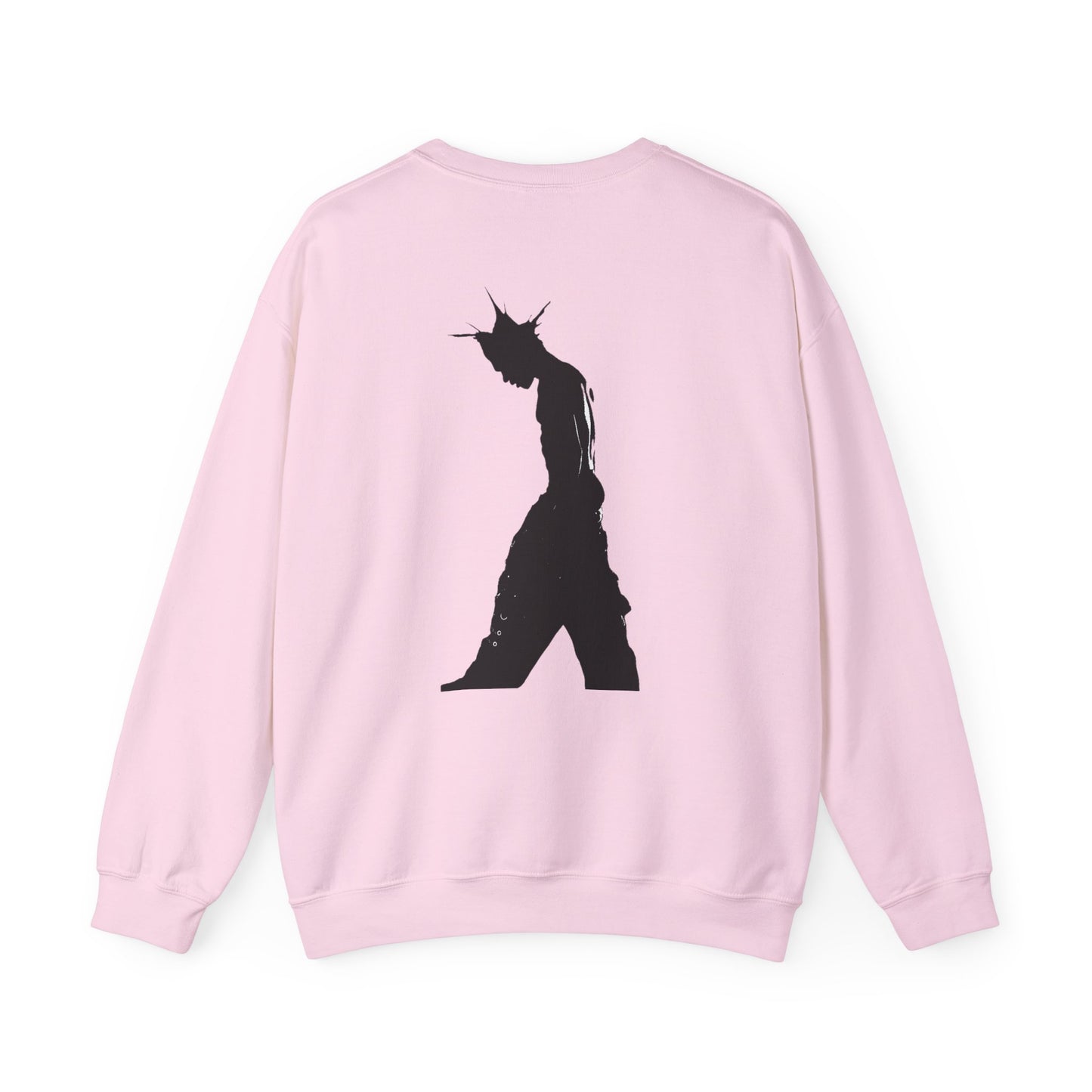 Crewneck Sweatshirt- Minimal Script Front & Dark Silhouette Back