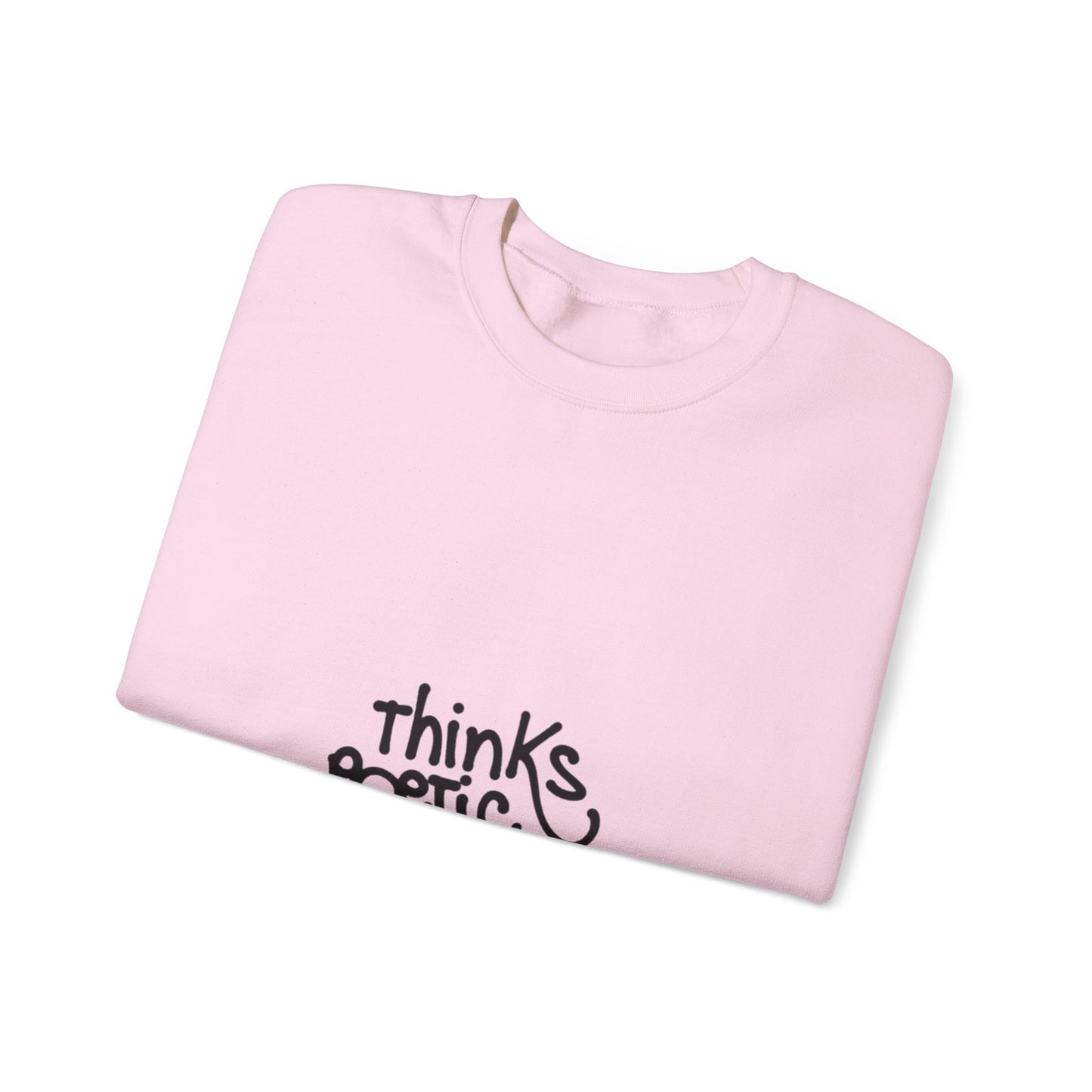 Crewneck Sweatshirt- Minimal Script Front & Dark Silhouette Back