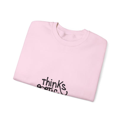 Crewneck Sweatshirt- Minimal Script Front & Dark Silhouette Back