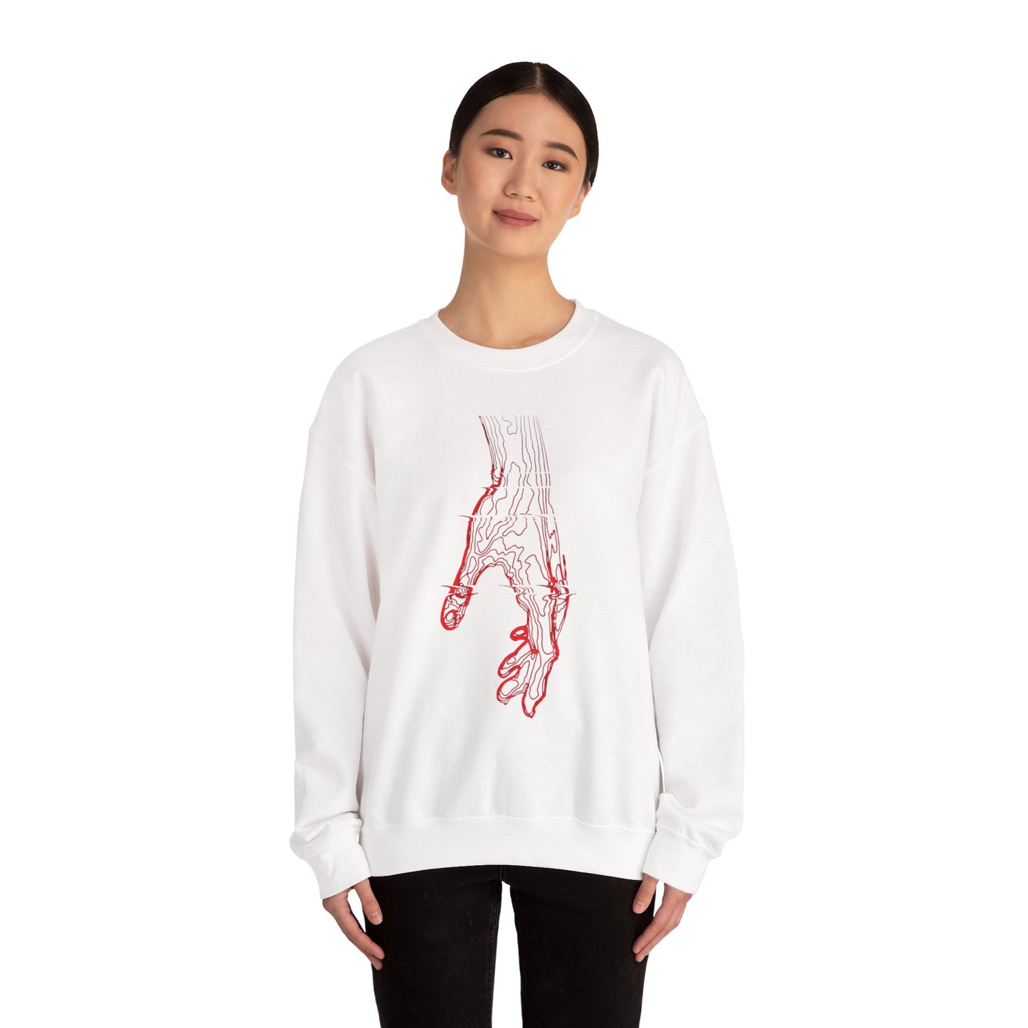 Anatomical Hand Crewneck Sweatshirt- Art Medical Illustration