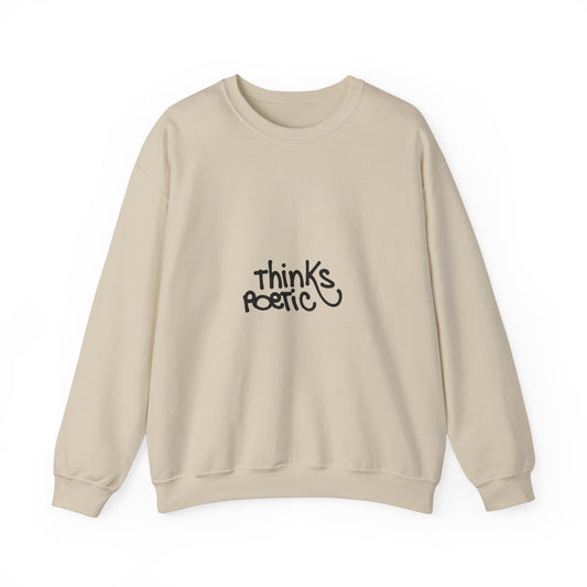 Crewneck Sweatshirt- Minimal Script Front & Dark Silhouette Back