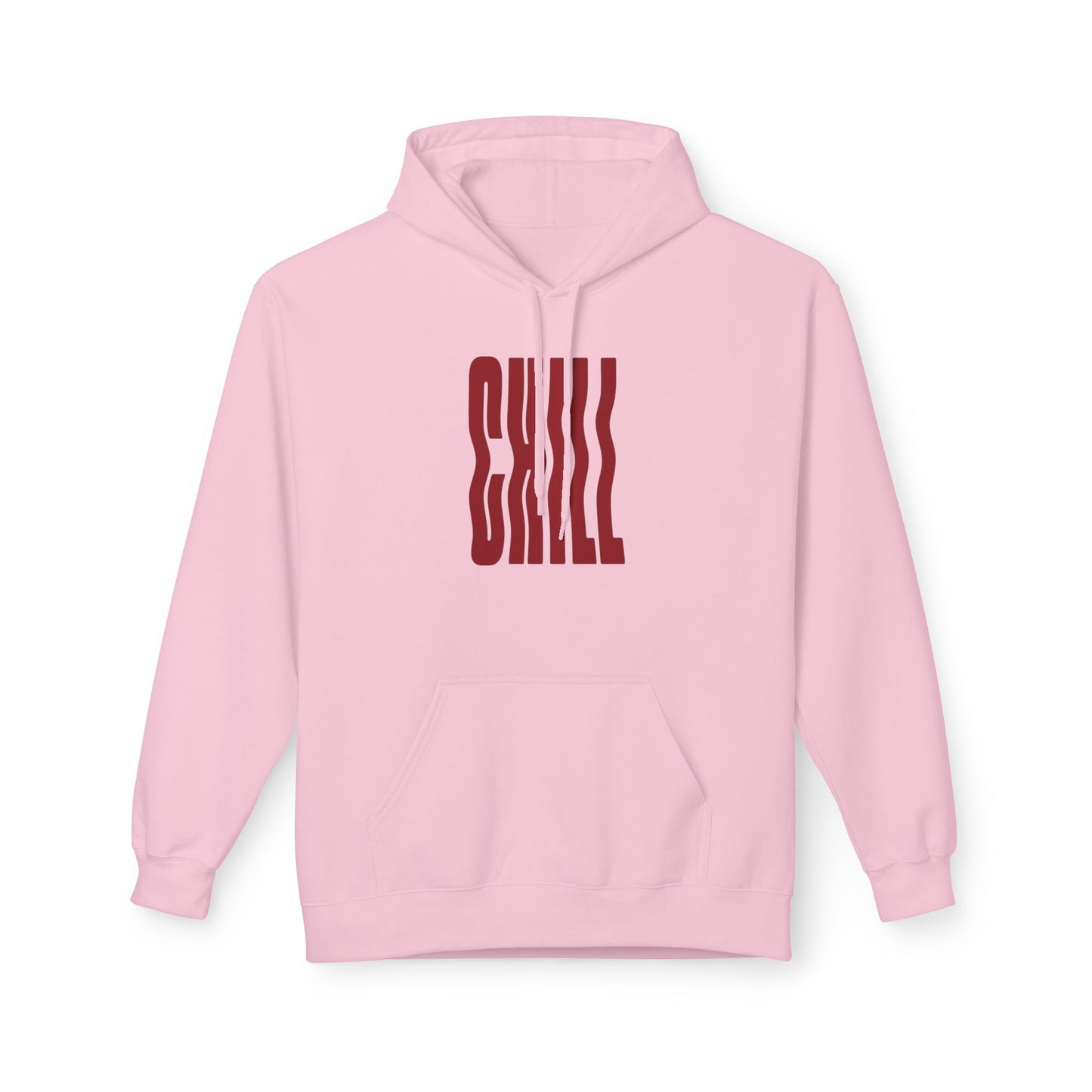 Chill Distorted Text Hoodie- Minimal Graphic Streetwear Pullover