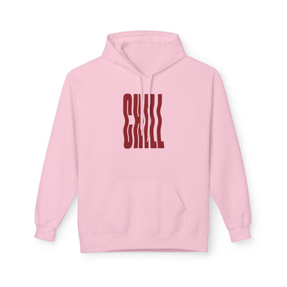 Chill Distorted Text Hoodie- Minimal Graphic Streetwear Pullover
