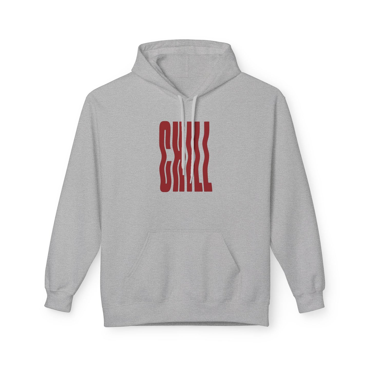 Chill Distorted Text Hoodie- Minimal Graphic Streetwear Pullover